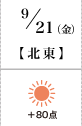 9月21日(金)北東+80