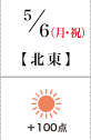 5月6日(月祝) 北東+100