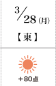 3月28日(月)東+80