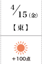 4月15日(金)東+100